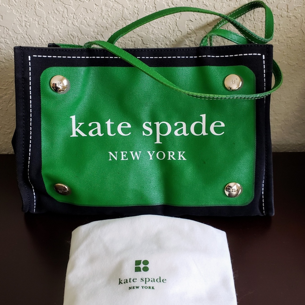Kate Spade License Plate Canvas Purse (rare!)